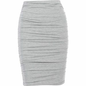 Ruched cotton skirt